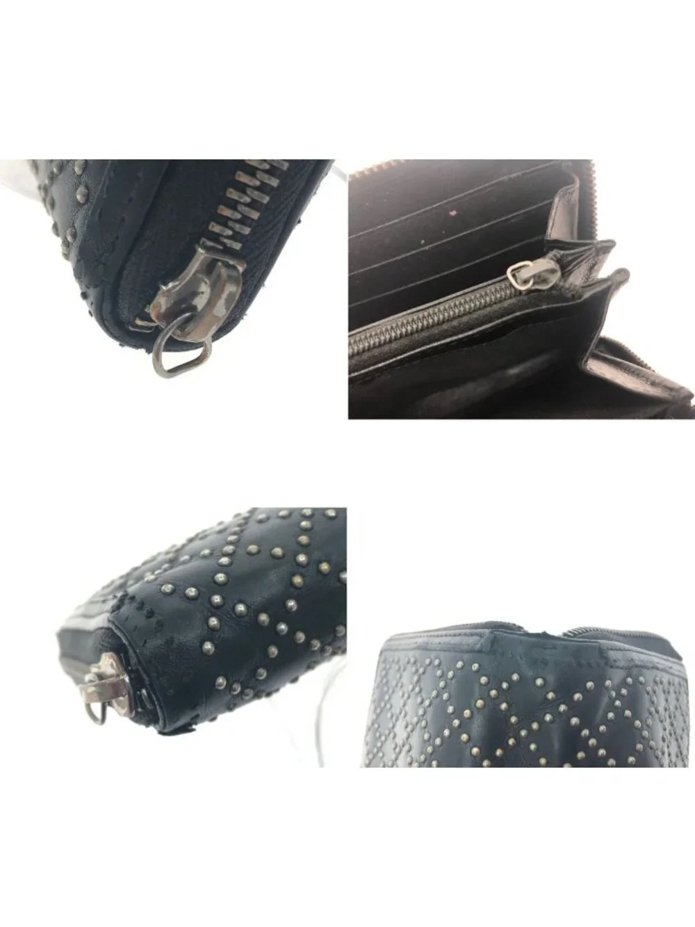 Gucci Diamante Studded Round Zipper Long Wallet GG 2 Heads - Picture 8 of 8